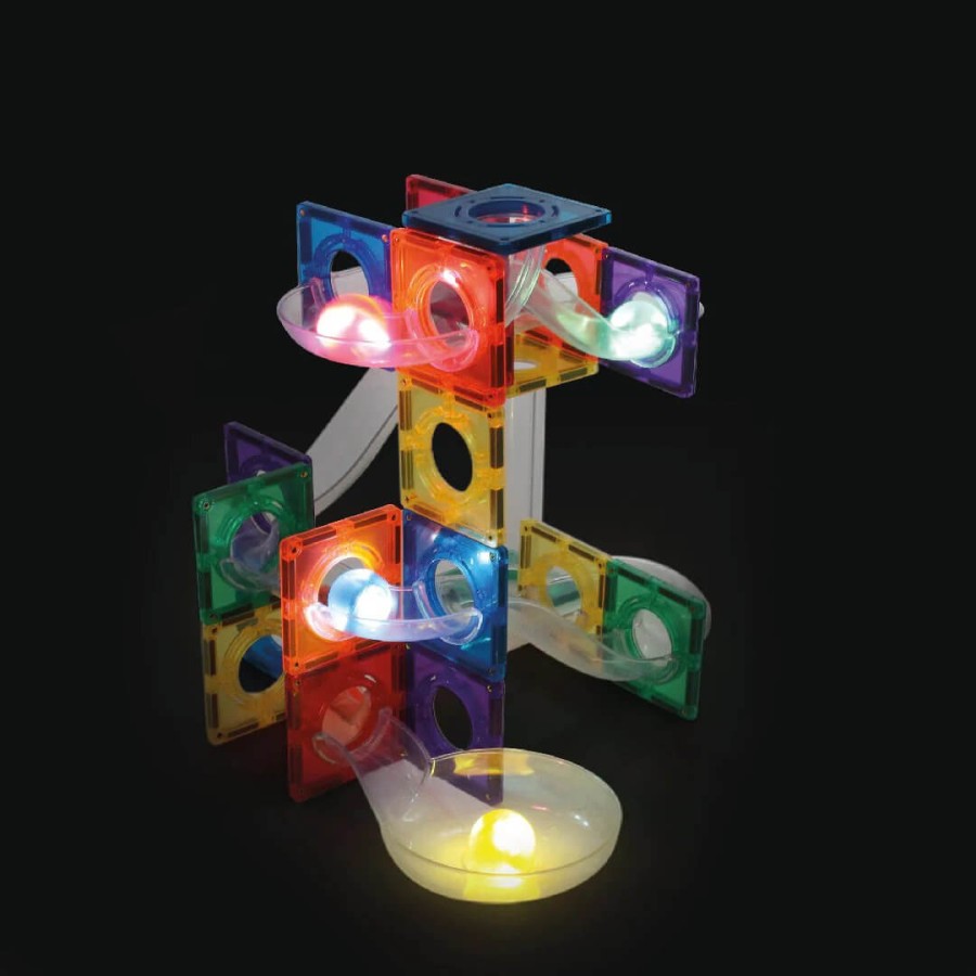 Klocki magnetyczne Ball Run Dazzling Lights Pack Intense - 100 el. / Cleverclixx