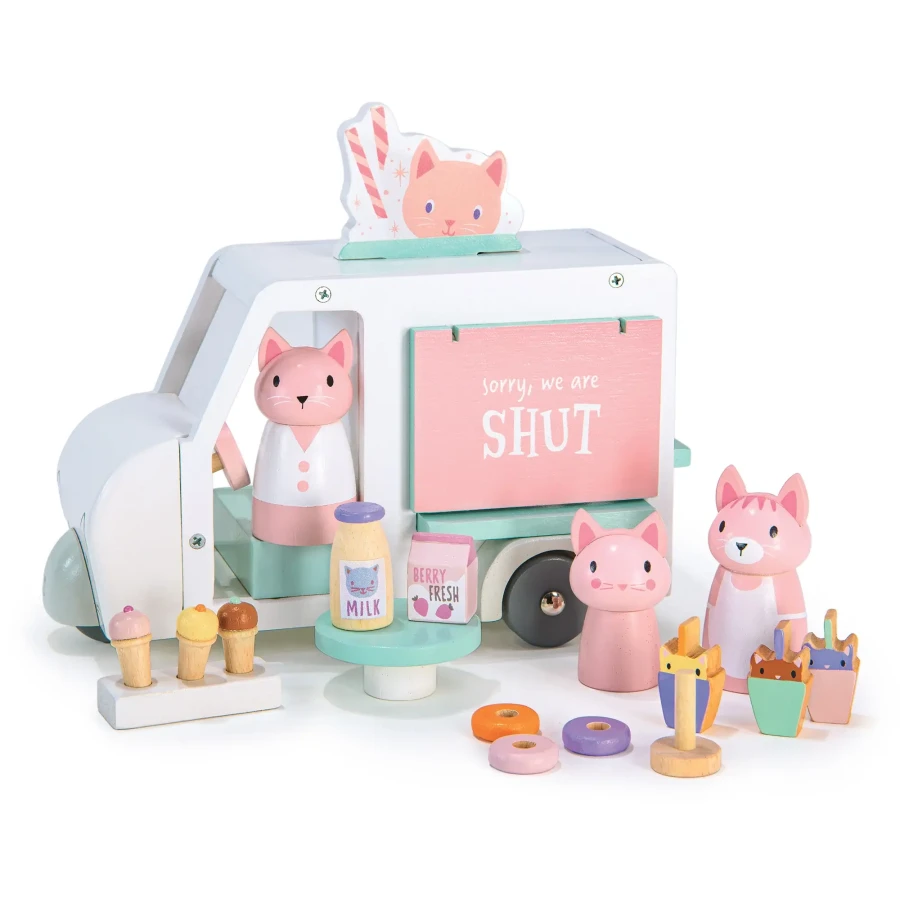 Wóz z mlecznymi koktajlami i lodami, rodzina Kitty / Tender Leaf Toys