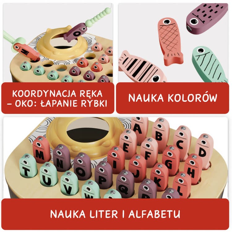 Łowimy Rybki ABC – magnetyczna gra zręcznościowa, 2+ / TOPBRIGHT