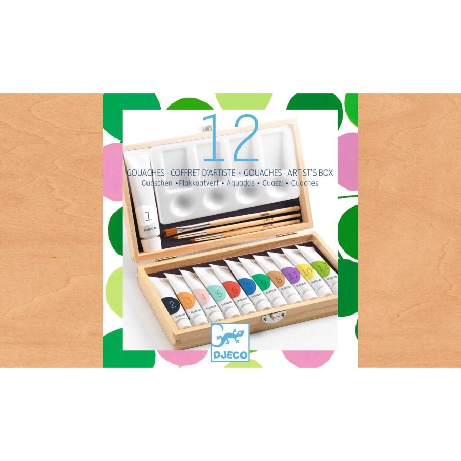 Walizka artysty - 12 farb gwaszowych / Djeco