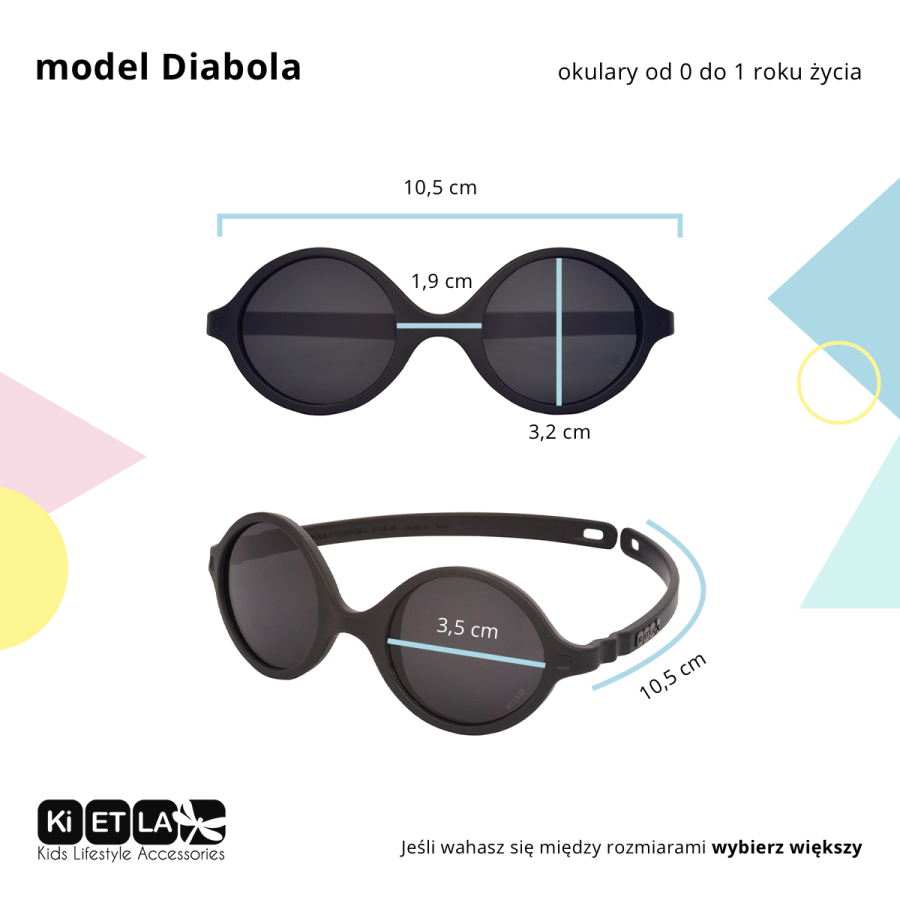 Okulary przeciwsłoneczne 0-1 Diabola Grapefruit / Kietla