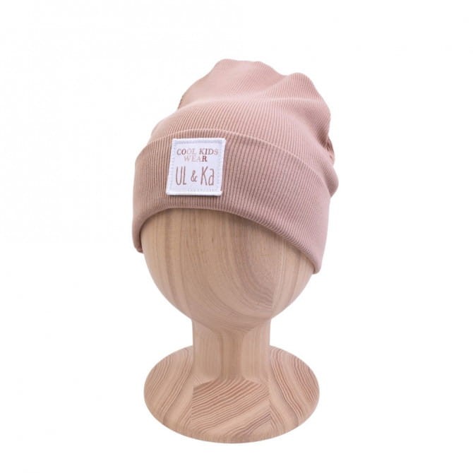 Czapka prążkowana BEIGE LINE różne rozmiary / UL&KA