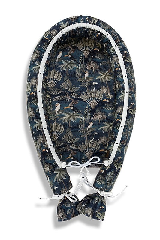 Gniazdko niemowlęce kokon Jungle Dark Blue / Sleepee