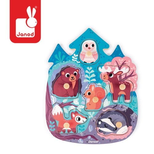 PUZZLE DREWNIANE WESOŁY LAS / JANOD