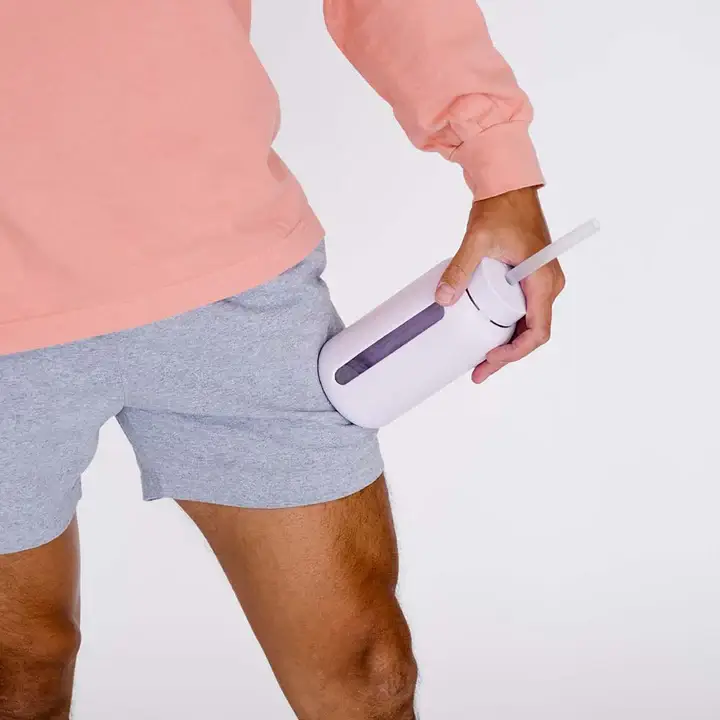 Szklana butelka do monitorowania dziennego nawodnienia Day Bottle - LILAC / BINK