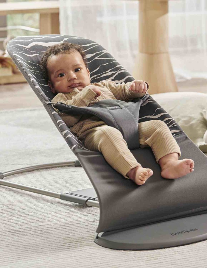 BABYBJORN - leżaczek BLISS COTTON, Landscape Print, Antracyt
