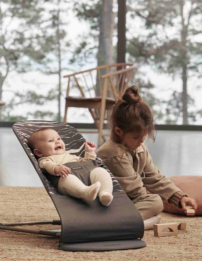 BABYBJORN - leżaczek BLISS COTTON, Landscape Print, Antracyt