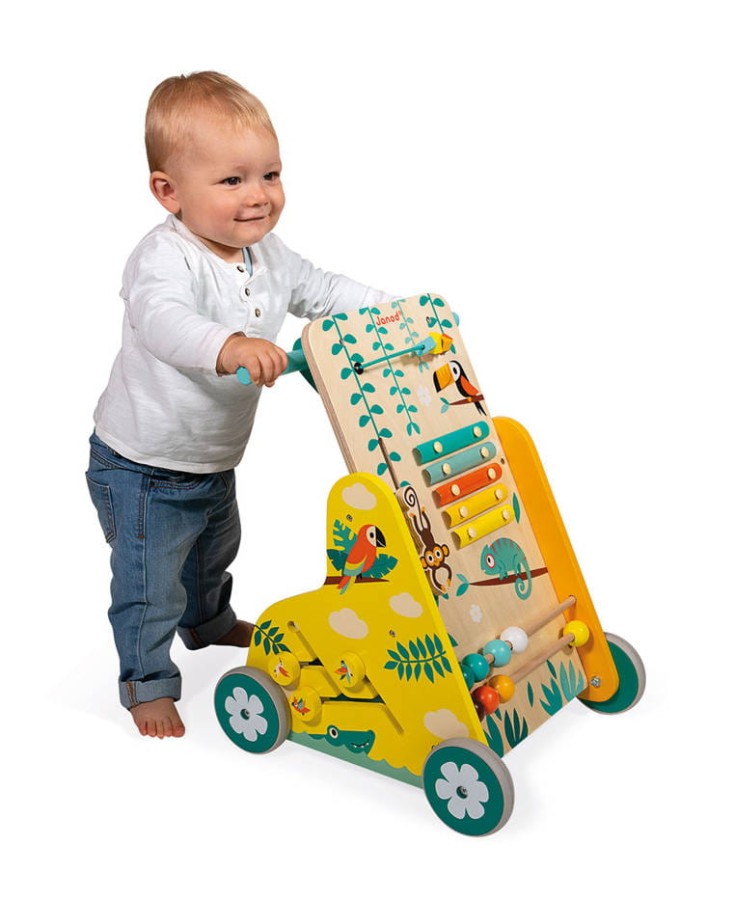 Wielofunkcyjny pchacz edukacyjny Tropik 12m+ / Janod J08269