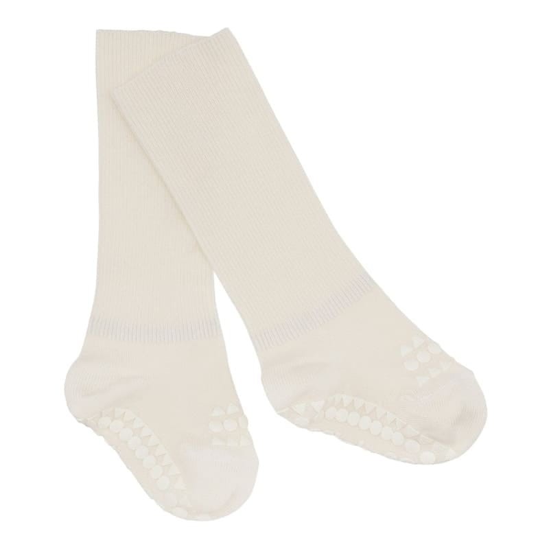 Antypoślizgowe skarpetki do nauki chodzenia BAMBOO Off-White / GoBabyGo
