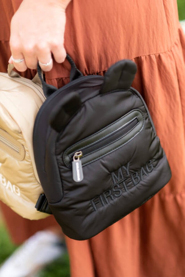 Plecak dziecięcy My First Bag Pikowany Czarny / Childhome CWKIDBPBL