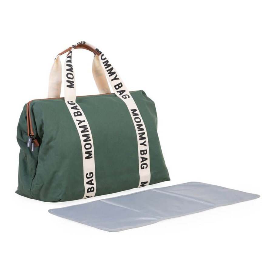 Torba Mommy bag Signature Zielona / Childhome CWMBBSCGR