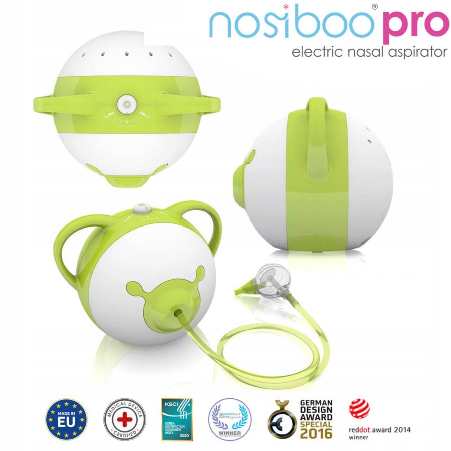 Nosiboo Pro: medyczny aspirator elektryczny dla dzieci - green