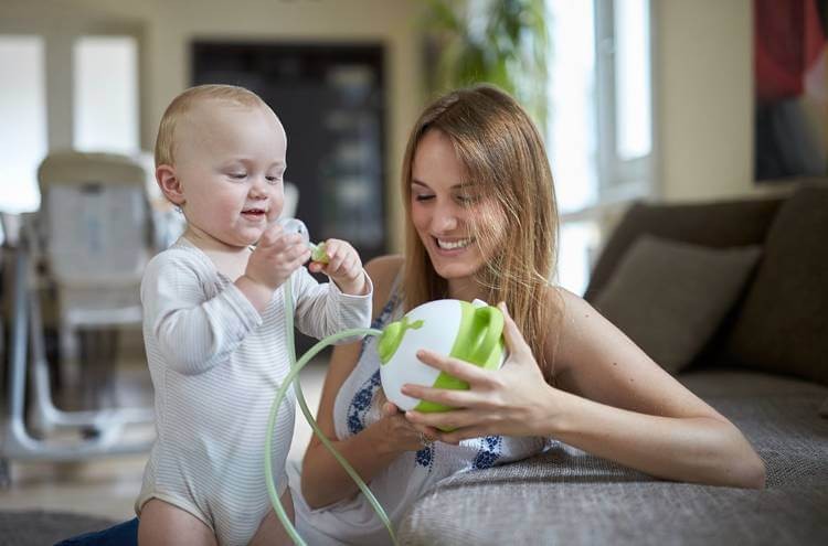 Nosiboo Pro: medyczny aspirator elektryczny dla dzieci - green