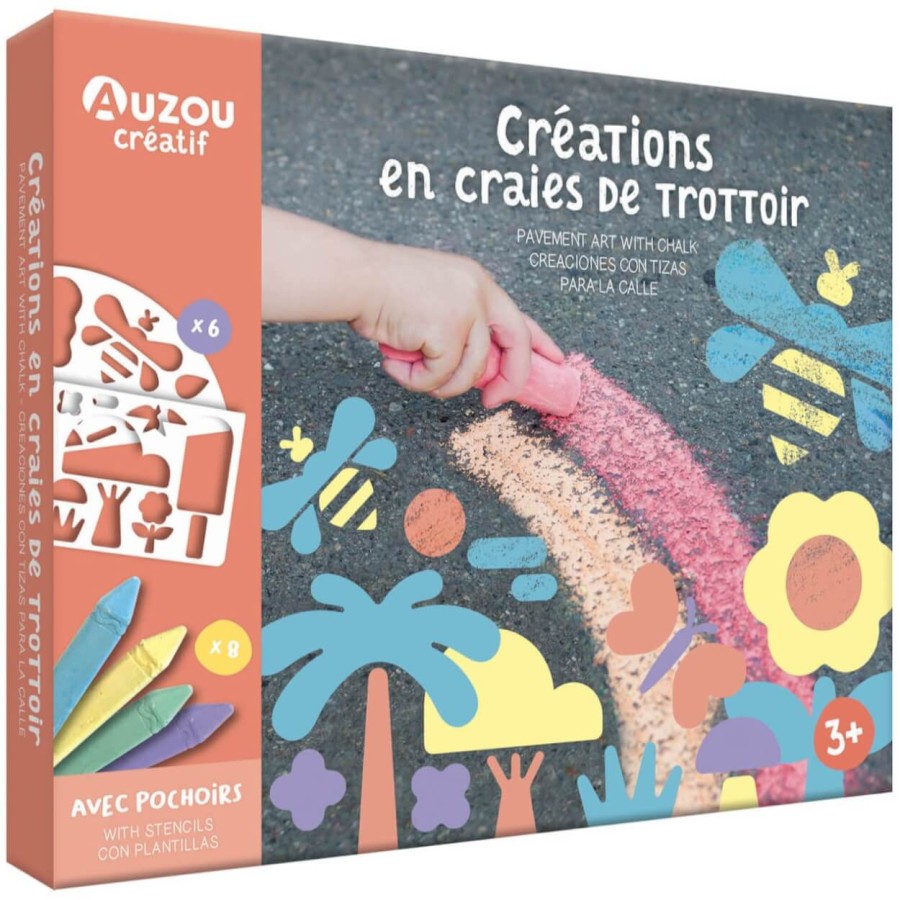 Zestaw artystyczny z kredą i szablonami / Auzou