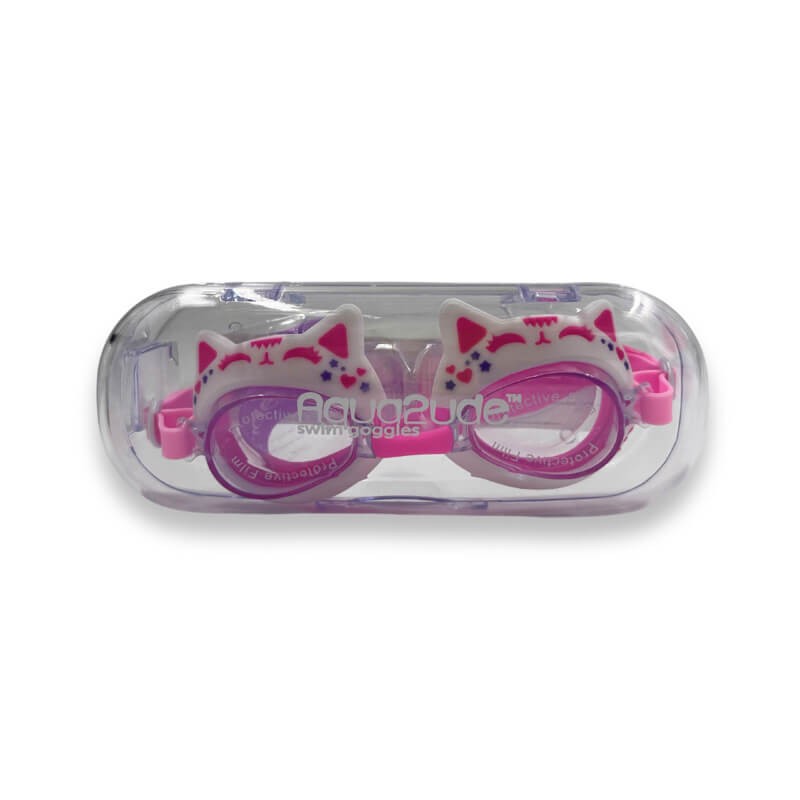 Okulary do pływania Aqua2ude - Kotek różowy 3+ / Bling2o