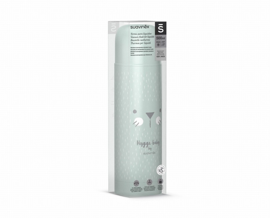 Termos na napoje 500 ml Hygge Baby - miętowy / Suavinex
