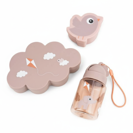 Zestaw na Lunch z Bidonem Playground - Powder / Done by Deer