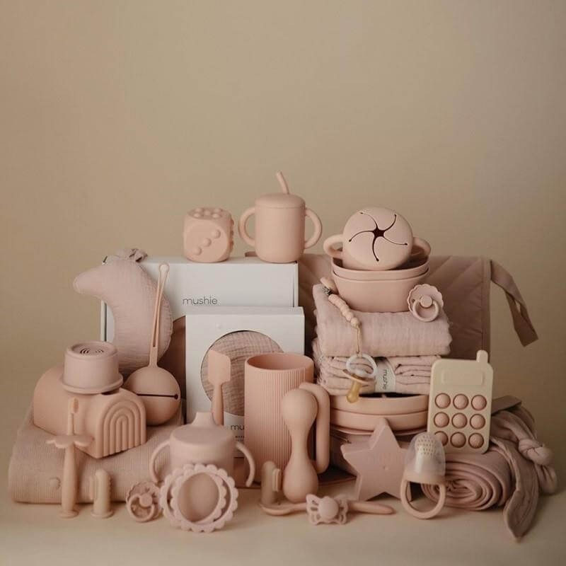 Grzechotka silikonowa - Blush / Mushie