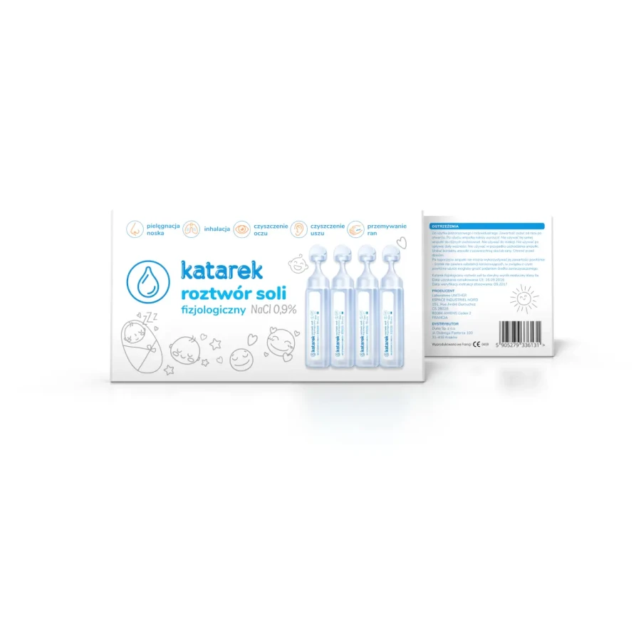 Ampułki KATAREK, roztwór soli fizjologicznej NaCI 0,9% 10×5 ml