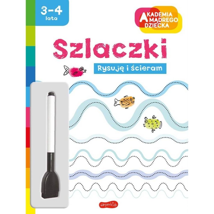 Szlaczki. Akademia Mądrego Dziecka. Rysuję i ścieram / HarperCollins