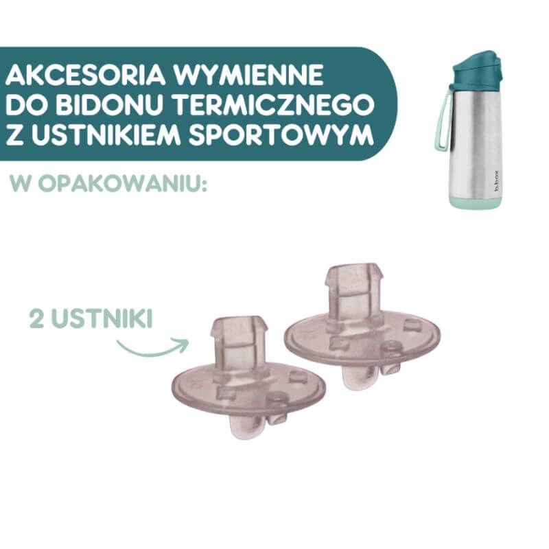 Ustniki zapasowe do bidonu termicznego sportowego, 500 ml. / b.box