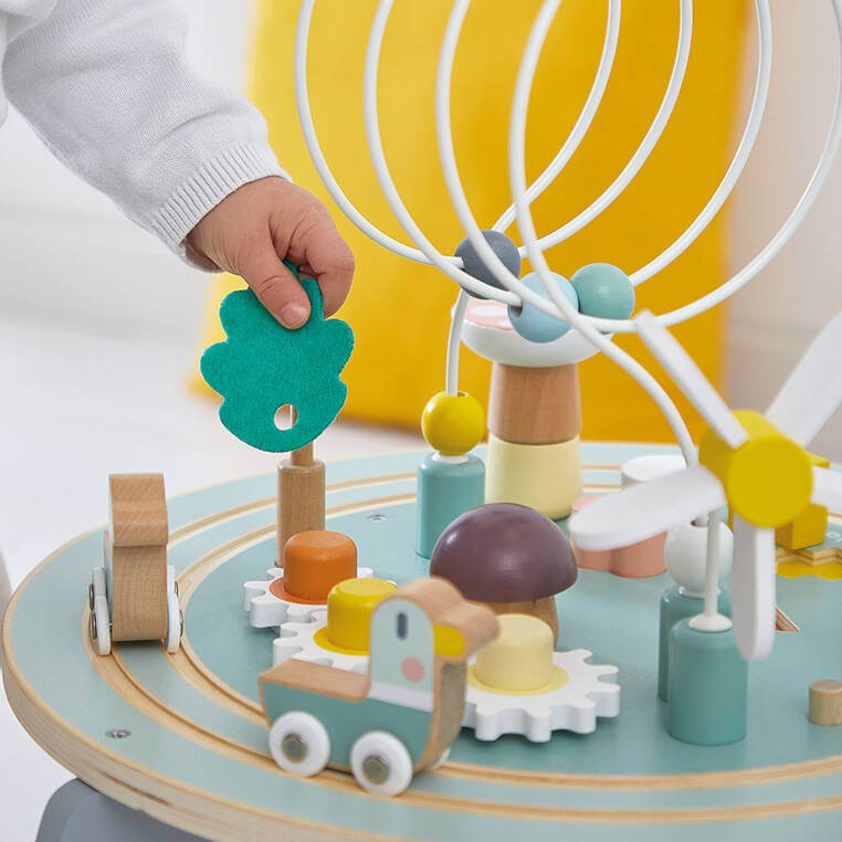 Wielofunkcyjny stolik edukacyjny drewniany z regulacją wysokości Ogród Sweet Cocoon 12m+ / Janod