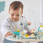 Wielofunkcyjny stolik edukacyjny drewniany z regulacją wysokości Ogród Sweet Cocoon 12m+ / Janod