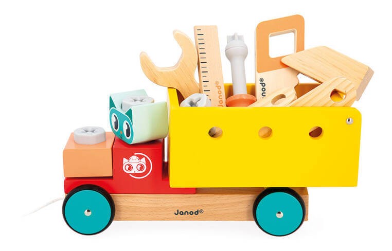 Ciężarówka do składania i ciągnięcia Brico'kids 2+ / Janod