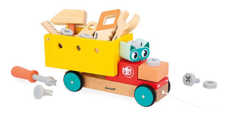 Ciężarówka do składania i ciągnięcia Brico'kids 2+ / Janod