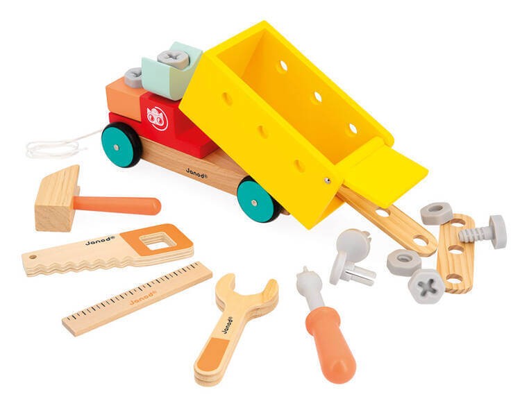 Ciężarówka do składania i ciągnięcia Brico'kids 2+ / Janod