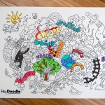 Duża Mata Silikonowa do Kolorowania A3 - Słoneczne Bazgrołki / HeyDoodle