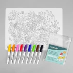 Duża Mata Silikonowa do Kolorowania A3 - Słoneczne Bazgrołki / HeyDoodle