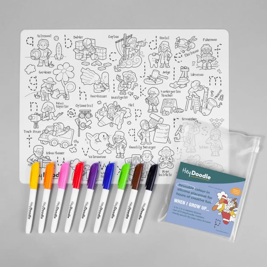 Duża Mata Silikonowa do Kolorowania A3 - Zawody / HeyDoodle