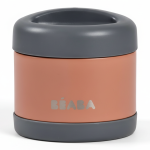 Duży pojemnik - termos obiadowy ze stali nierdzewnej 500 ml - mineral grey, teracotta / Beaba