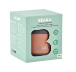 Duży pojemnik - termos obiadowy ze stali nierdzewnej 500 ml - mineral grey, teracotta / Beaba