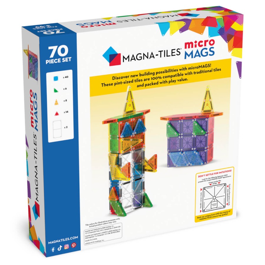 Klocki Magnetyczne microMAGS 70 el. / Magna-Tiles