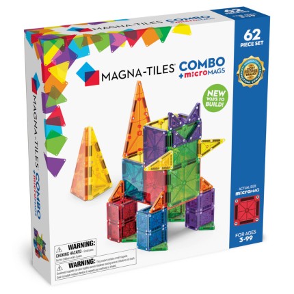 Klocki Magnetyczne microMAGS 62 el. COMBO / Magna-Tiles