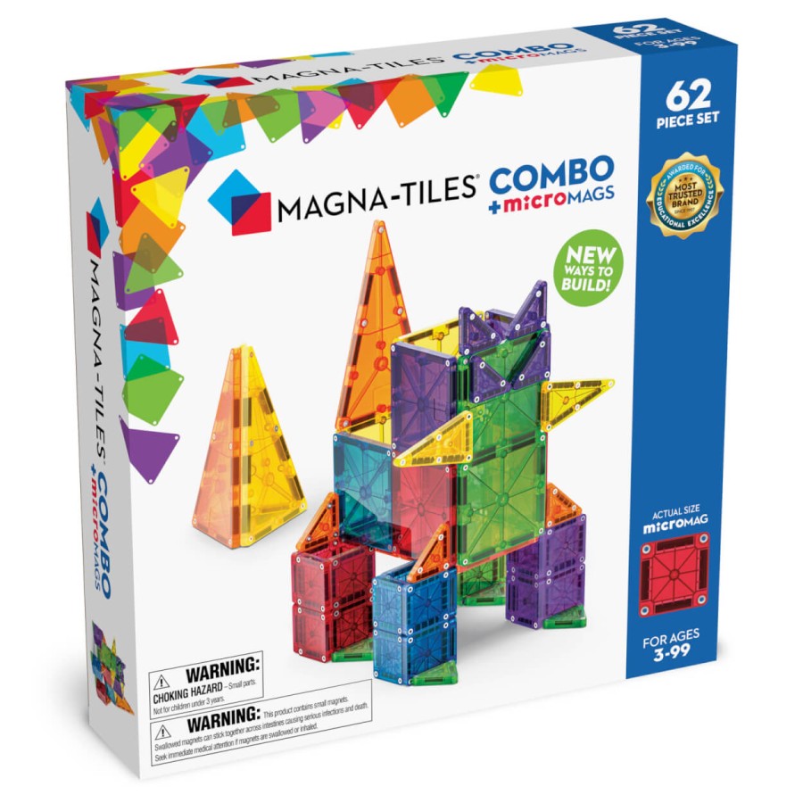 Klocki Magnetyczne microMAGS 62 el. COMBO / Magna-Tiles
