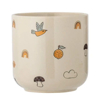 Kamionkowa doniczka Agnes, biała / Bloomingville Mini