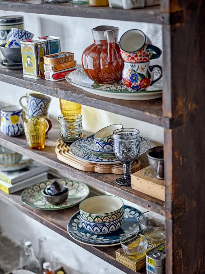 Dziecięcy kubek z kamionki - Florist, czerwony, 2 szt. / Bloomingville Mini