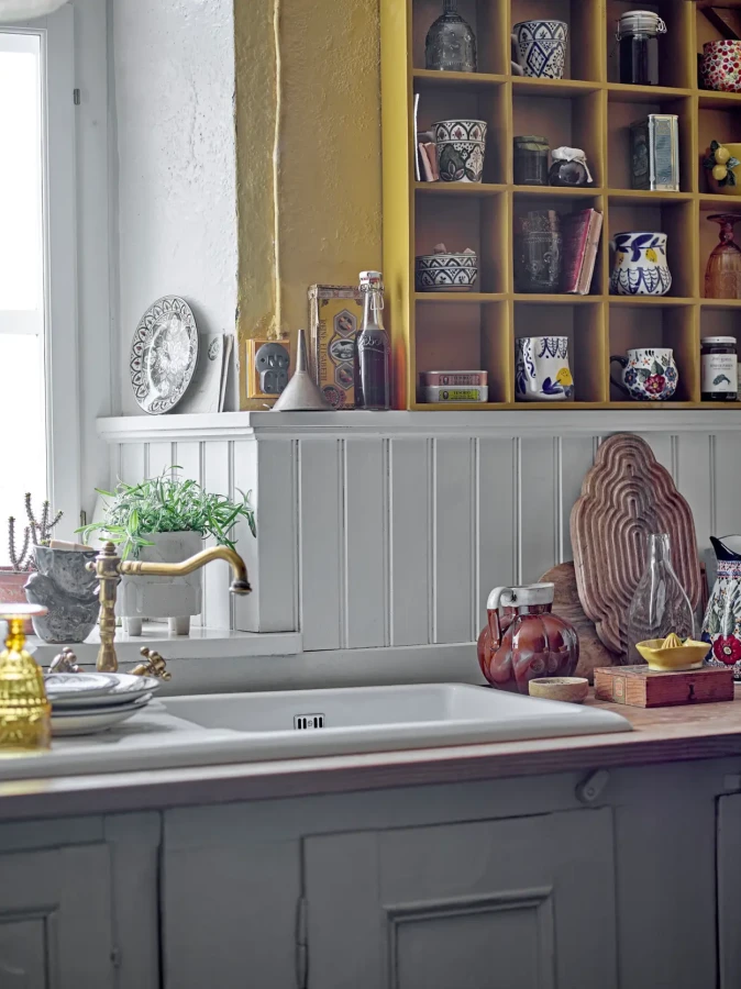 Dziecięcy kubek z kamionki - Florist, czerwony, 2 szt. / Bloomingville Mini