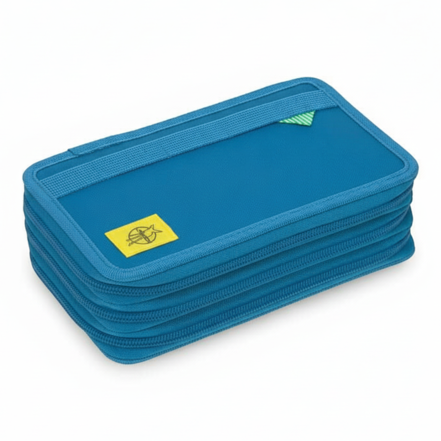 Potrójny piórnik – etui z wyposażeniem Unique, blue / Lassig