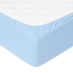 Prześcieradło nieprzemakalne i oddychające BAMBOO 60x120, błękitne / Babymatex