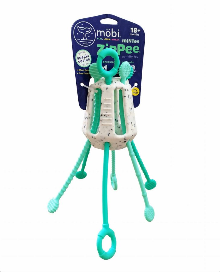 Przeciąganiec Zippee Miętowy. Zabawka sensoryczna.