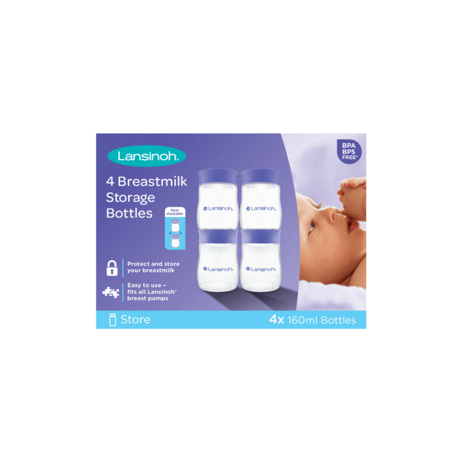 Butelki do przechowywania pokarmu – zestaw 4 sztuki / Lansinoh