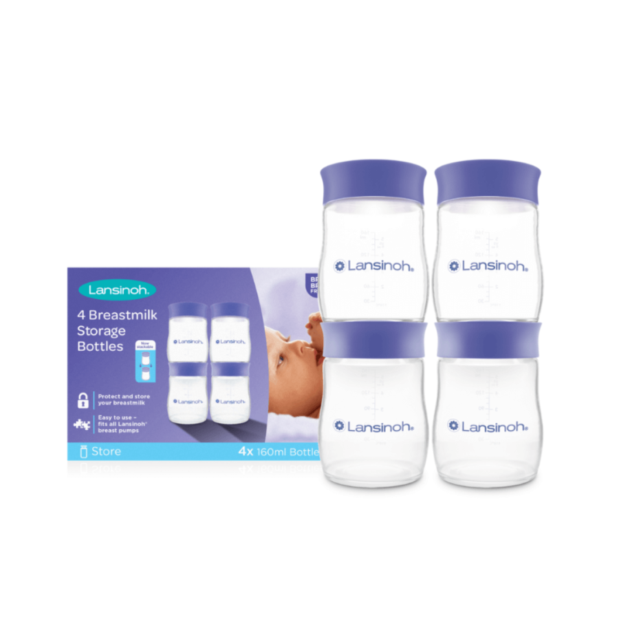 Butelki do przechowywania pokarmu – zestaw 4 sztuki / Lansinoh