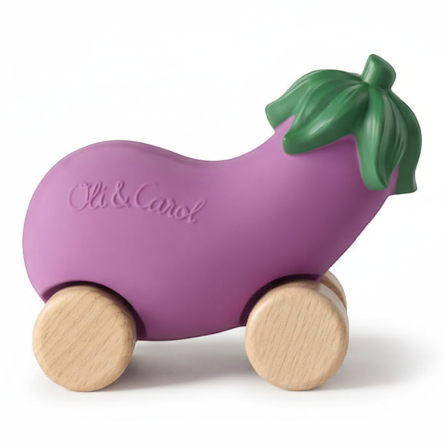 Samochodzik dla niemowlaka Bakłażan Emma / Oli and Carol
