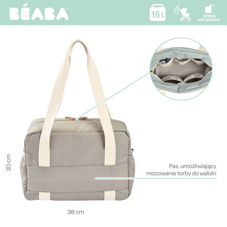 Torba dla mamy Paris Pearl grey / Beaba
