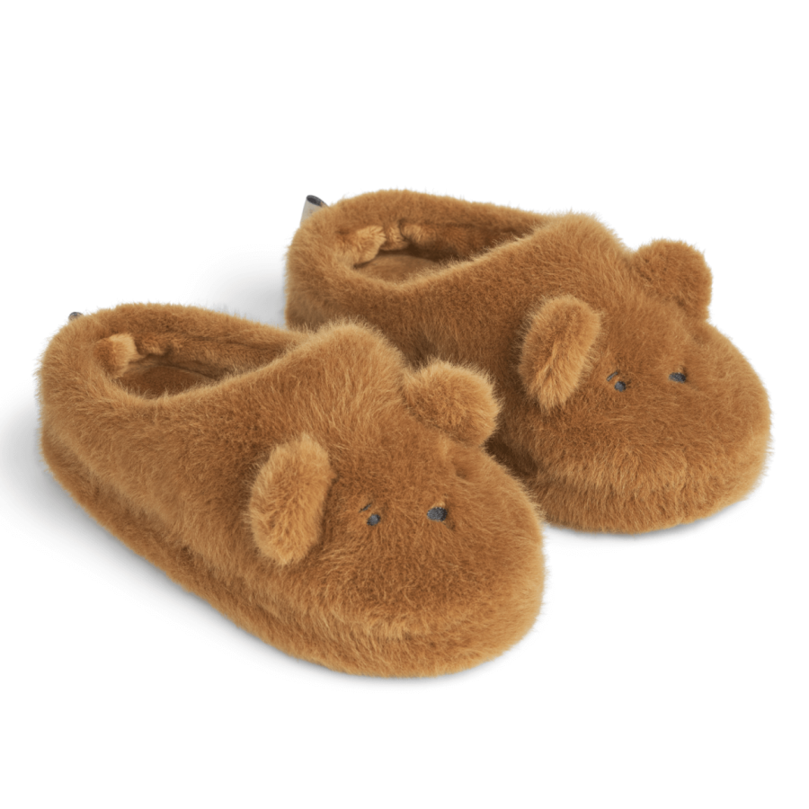 Pluszowe kapcie Aviaja Bear - golden caramel / Liewood