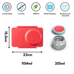 OMIEBOX UP lunch box z termosem, Cherry Pink / OMIE